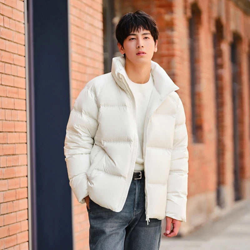 Unisex Lightweight Down Puffer Jacket - Three-Proof Thermal Winter Coat