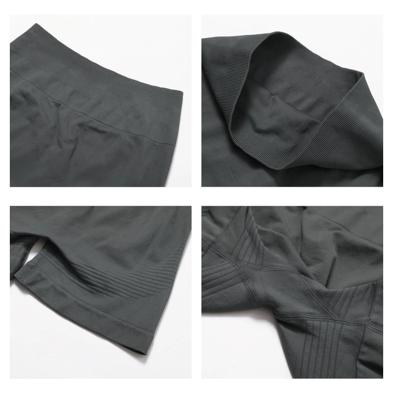 Seamless High Waist Gym Shorts - Push Up Yoga Cycling Shorts