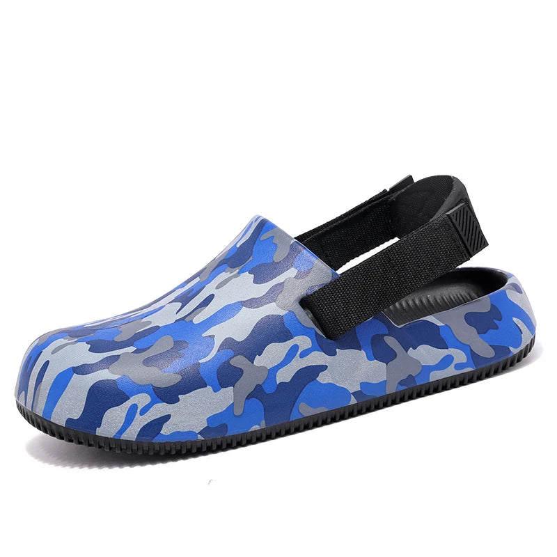 Men's Summer Slippers Sandals Camouflage  Clogs Beach Slippers Flip Flop Casual Slides