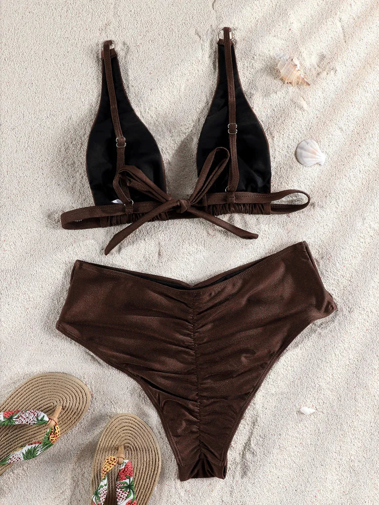 Women's Bandage Bikini Set High Waist Two Piece Set