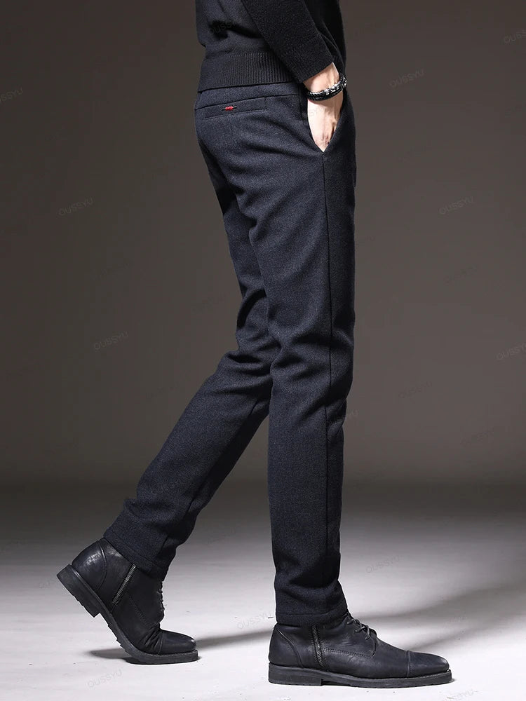 Men's Stretch Thick Cotton Trousers