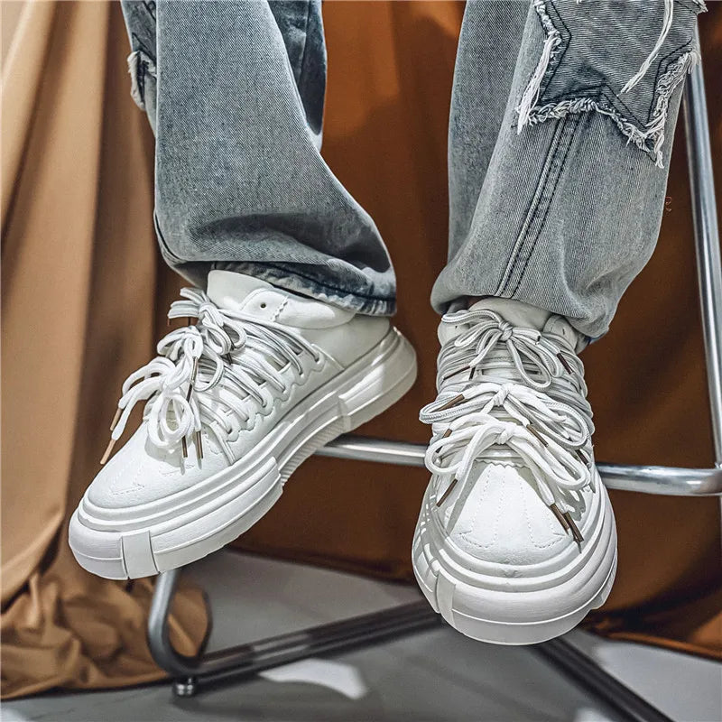 Men's Casual strap Design  Skateboard Trainers Sneakers