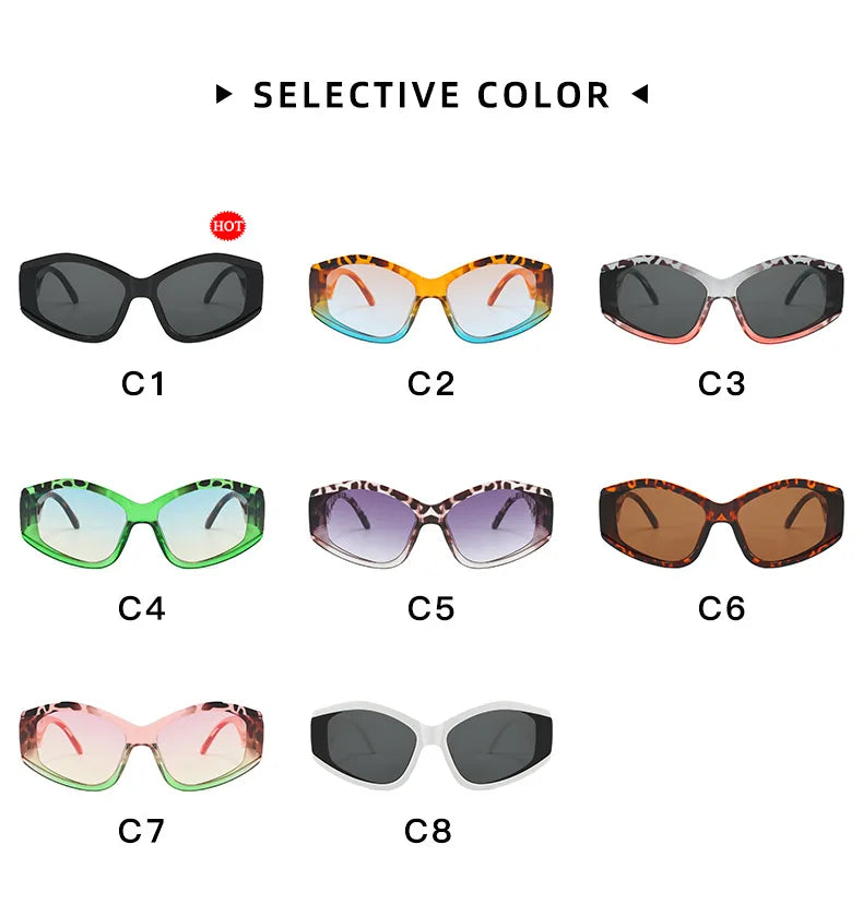 Fashion Large Frame Sunglasses - Colorful UV400 Protection for Women & Men