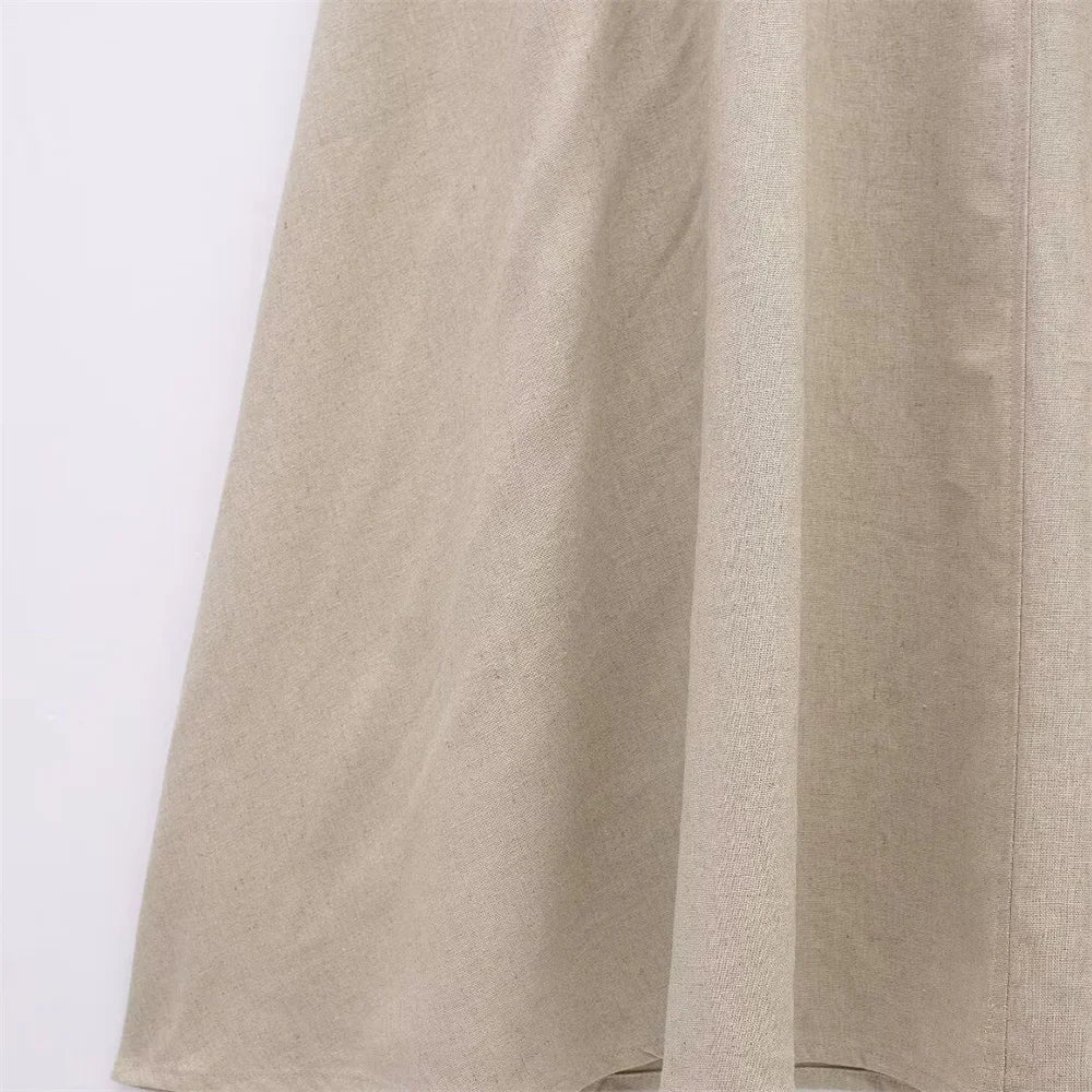 Summer Women's Casual Versatile Temperament Long Skirt With Belt