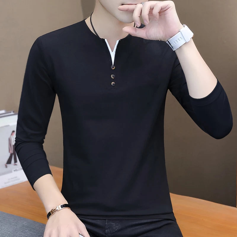 Men's V-Neck Knitted Cardigan - Single Breasted Slim Fit Sweater