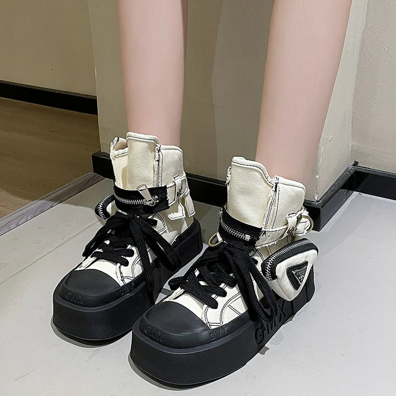 Women's Denim Canvas Platform Shoes