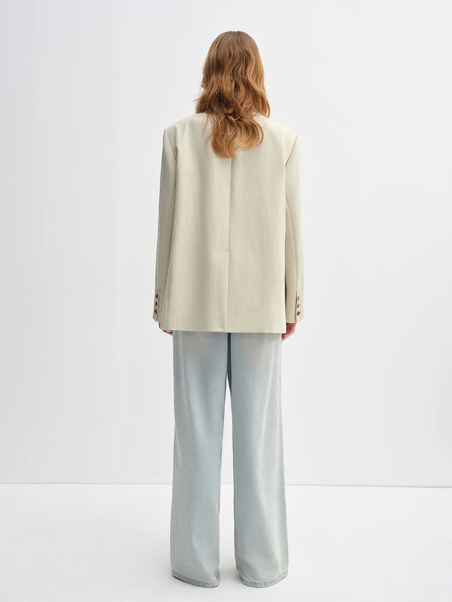 One-Button Suit Jacket - Tailored Short Blazer