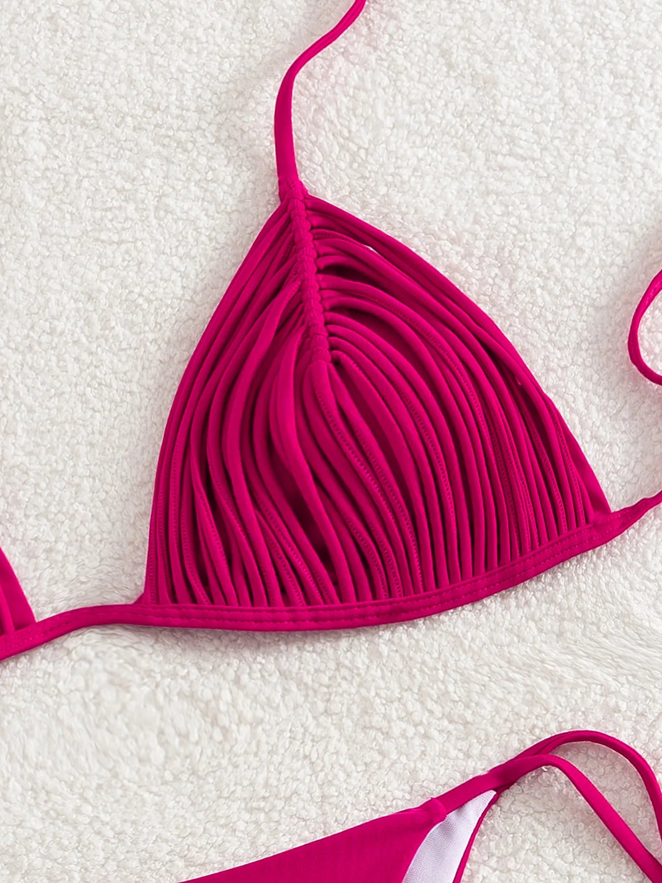 Braided V-Neck Halter Bikini Set - Summer Beachwear