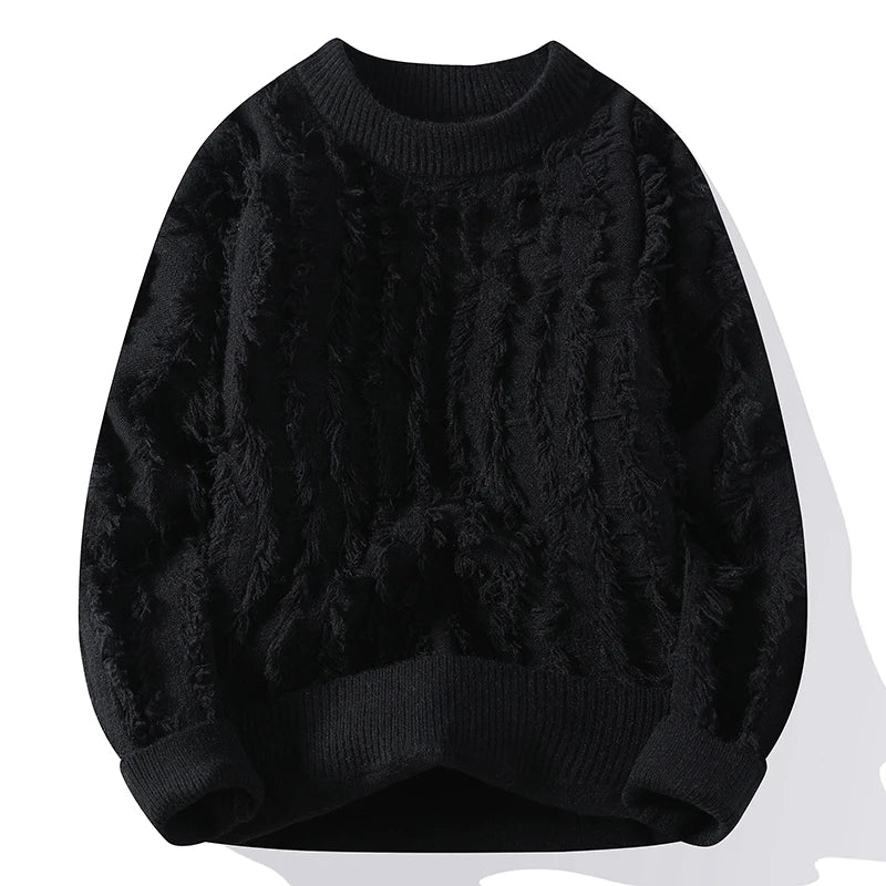 Men's Vitality Knit Loose Casual Pullover Round-Neck Sweater