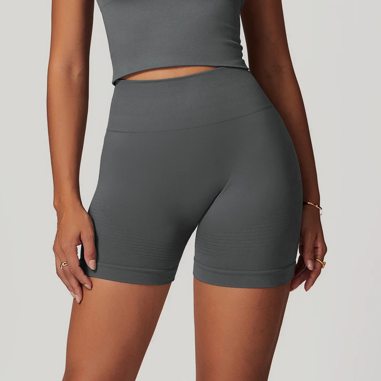 Seamless High Waist Gym Shorts - Push Up Yoga Cycling Shorts