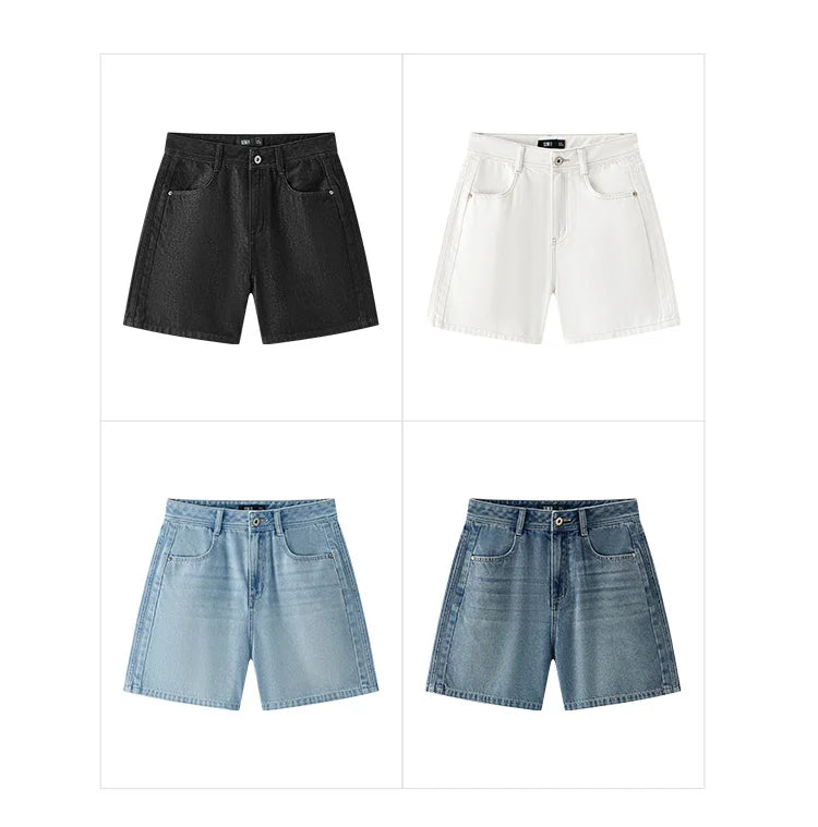 Women's Slimming Straight Leg Denim Shorts - Cooling Summer Style