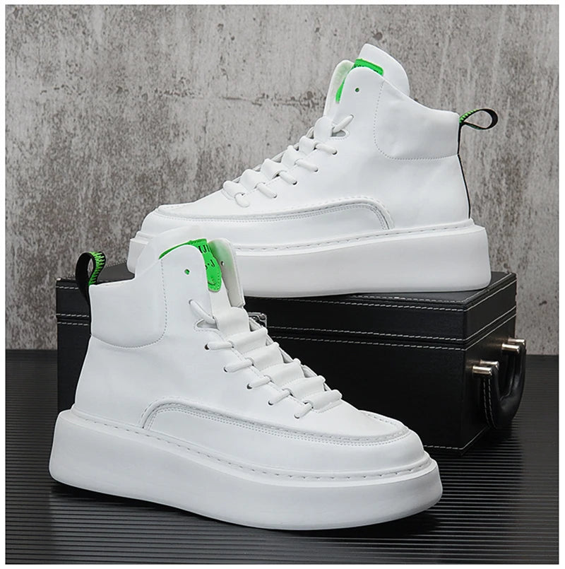 Men's Platform Ankle Boots High-top Thick Bottom Sneakers