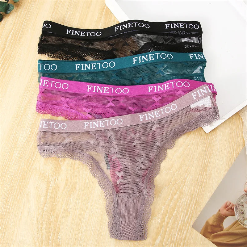 Women's Lace Thong Lingerie 3-Pack
