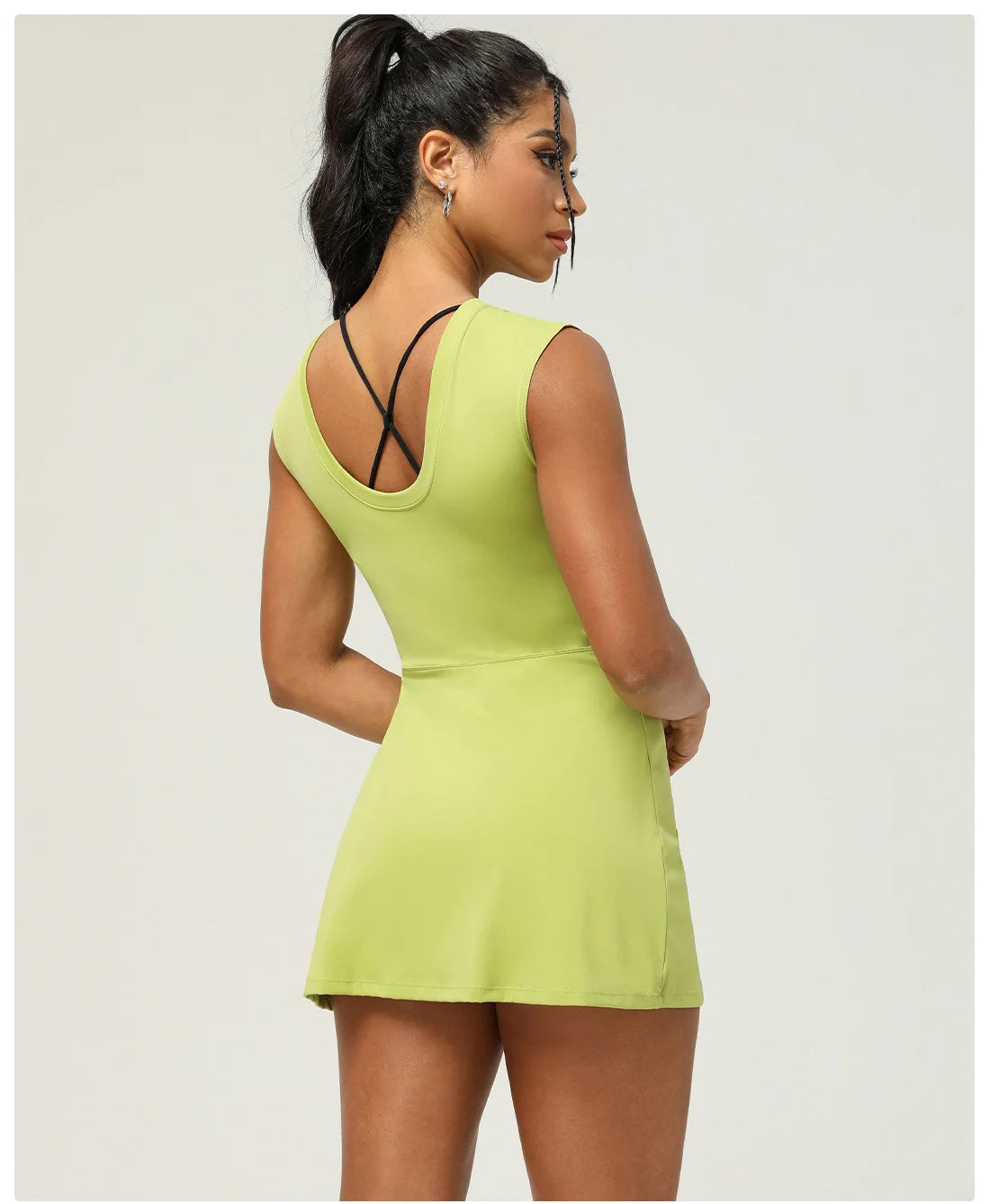 Women's Summer Short Sportswear Solid Colour Outdoor Gym Running Suit 2 In 1 Tennis Breathable Quick Dry Yoga SportsWear