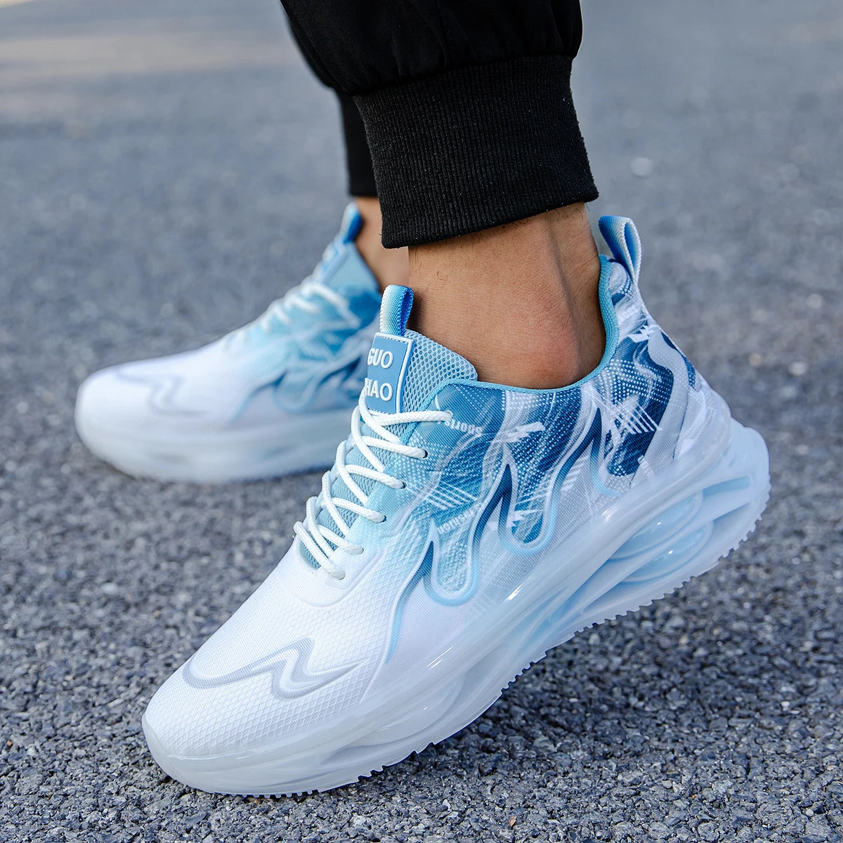 Men's Summer Breathable Sports Light Running Tennis Casual Sneakers Platform Trainers Shoes