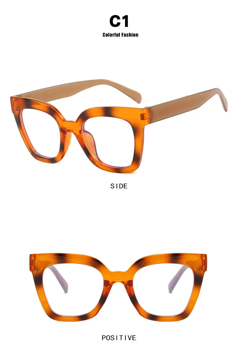 Square Frame Anti Blue Light Glasses - Transparent Computer Eyewear for Women & Men