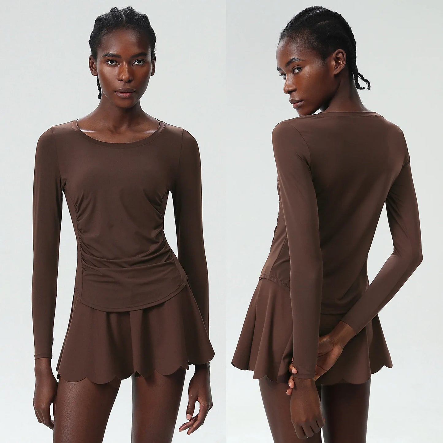 Two-Piece Athletic Set - Breathable Running Suit with Shorts