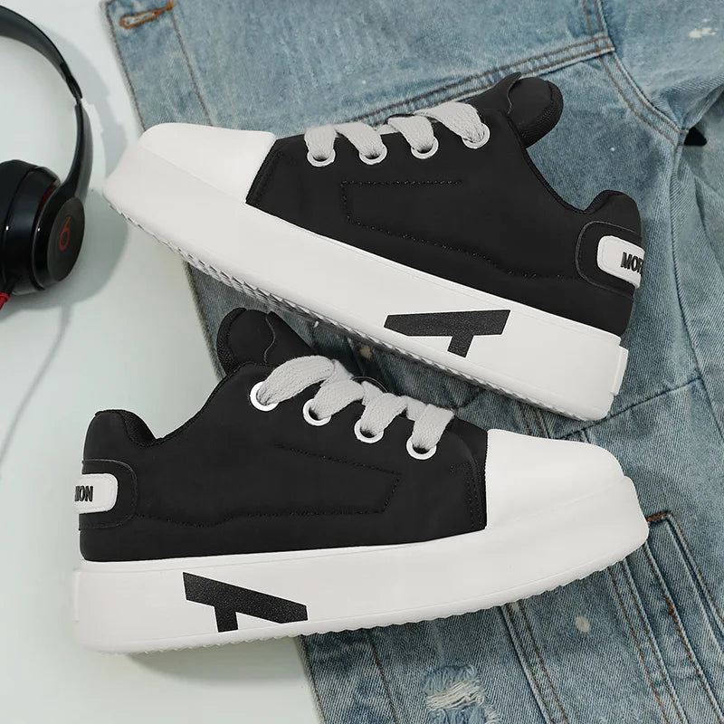 Autumn Men Casual Sneakers Trend Platform Street Style Lace Up Vulcanized Sneakers