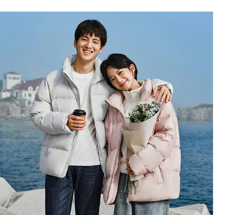 Unisex Lightweight Down Puffer Jacket - Three-Proof Thermal Winter Coat