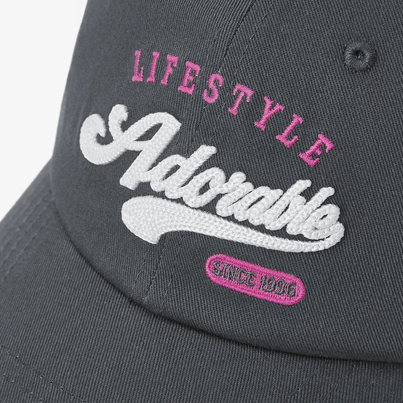 Retro College Style Embroidered Baseball Cap - Adjustable Snapback Sun Hat