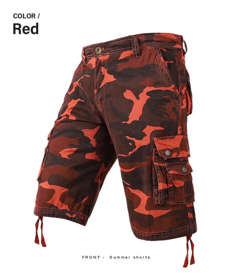 Men's Summer Camouflage Cargo Cotton Military  Casual Shorts