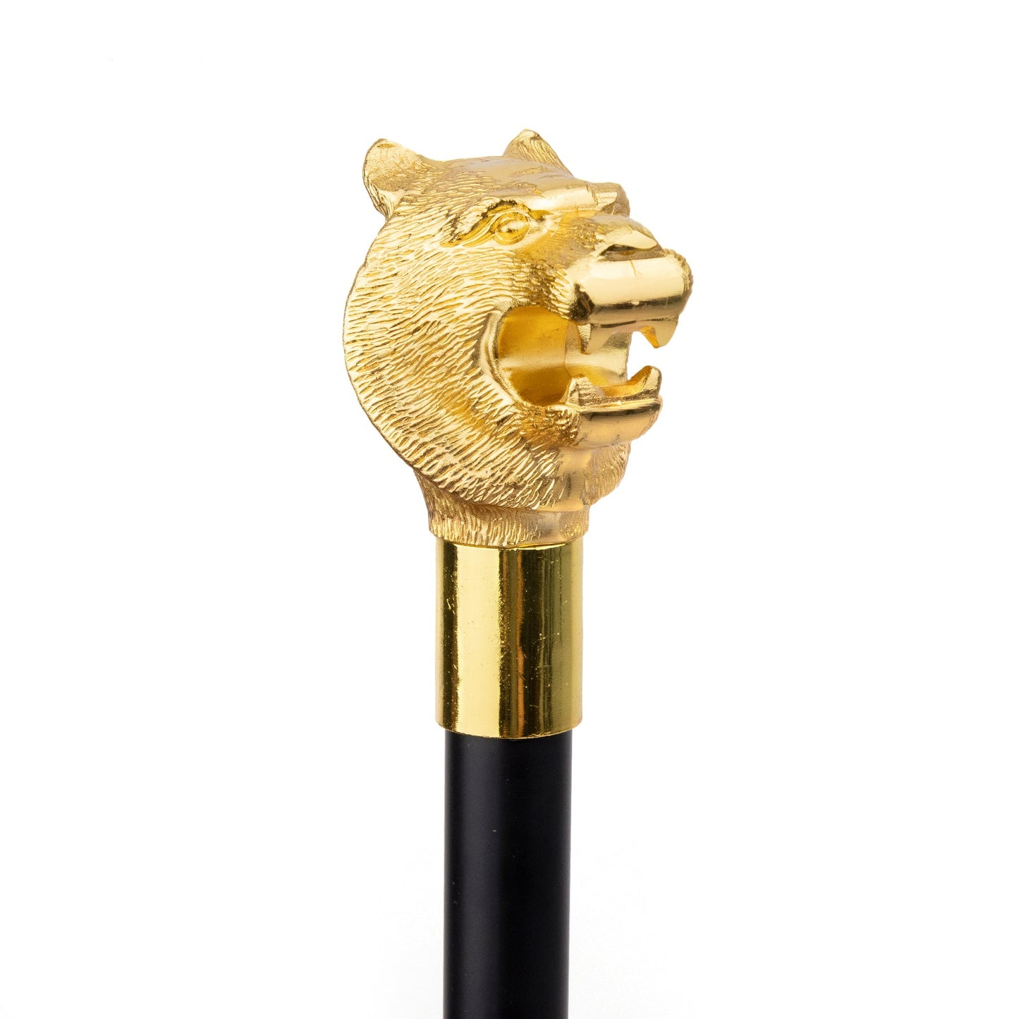 Gold Luxury Tiger Head Handle Fashion Walking Stick for Party Decorative Walking Cane Elegant Crosier Knob Walking Stick 93cm