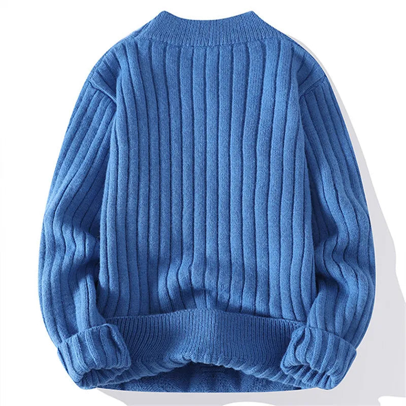 Men's Knitted Round Neck Pullover Sweater