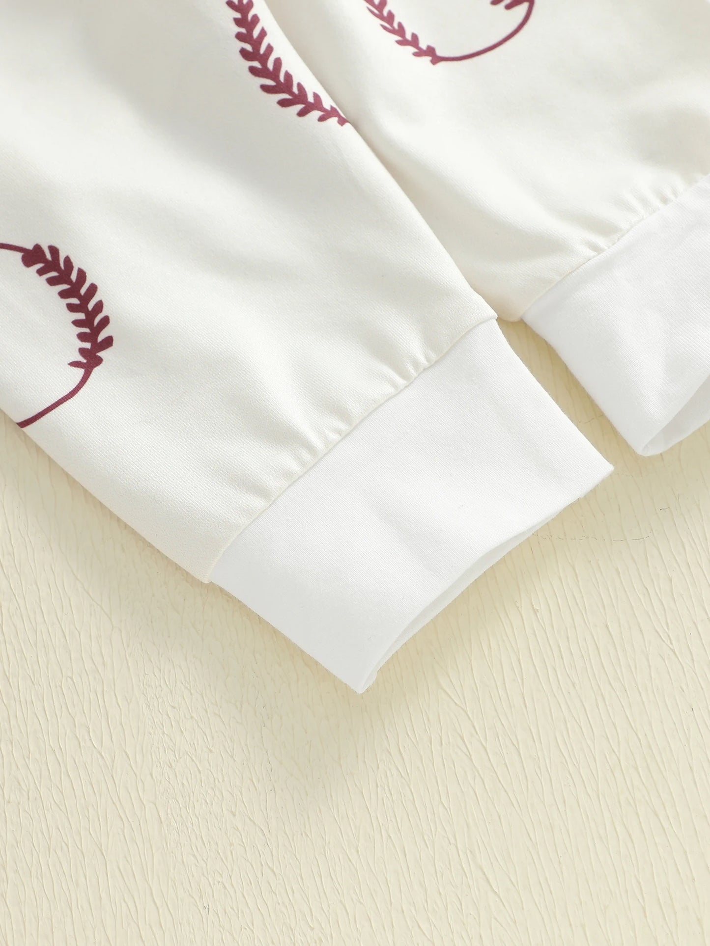 Newborn Baby Fall Winter Clothes Set - Letter Print Long Sleeve Romper & Baseball Pants