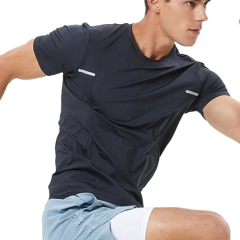 Men's Sports Fitness Short Sleeve Gym Compression Workout Casual Quick Dry Muscle Fit T-Shirt