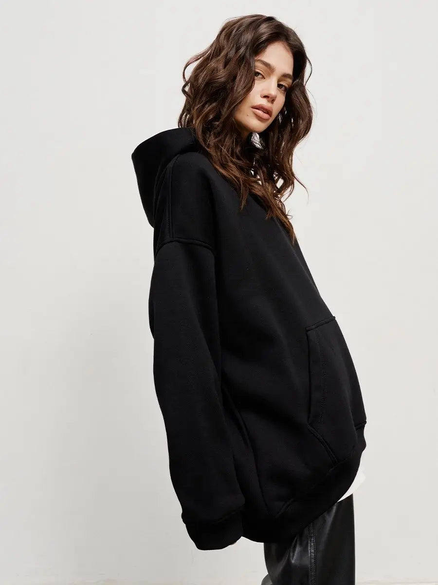 Women's  Oversized Fleece Pullover Hoodie