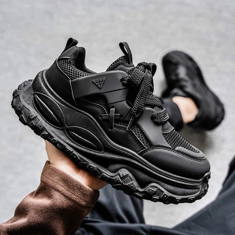 Street Style Platform Sneakers - Men's Skateboard Running & Tennis Trainers