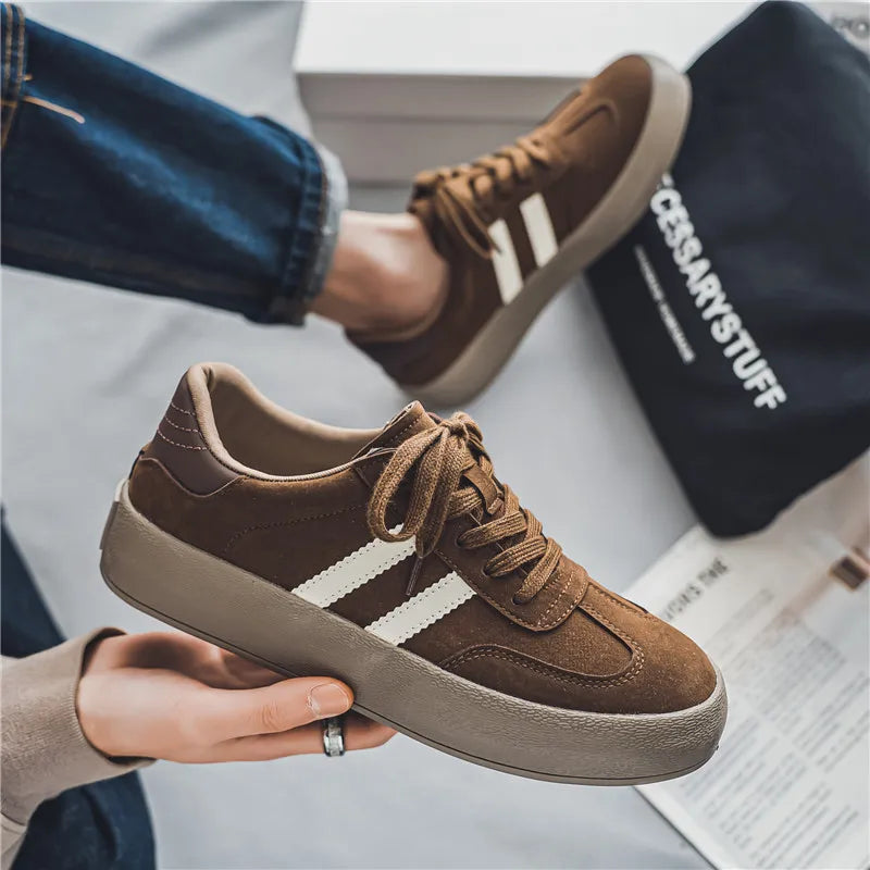 Men's Casual Platform Sneakers - Sports Skateboard Running Shoes