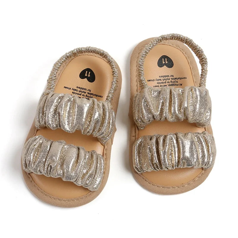Baby Girls Soft Sole Sandals - Anti-Slip Princess Shoes