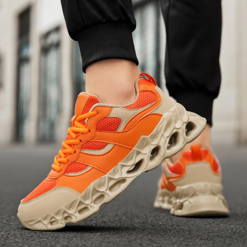 Men's Casual Breathable Sports Shoes Lace Up Comfortable Sneakers