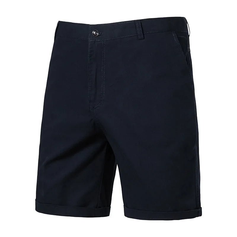 Men's Cotton Casual Shorts - Smart Casual Knee Length Trousers