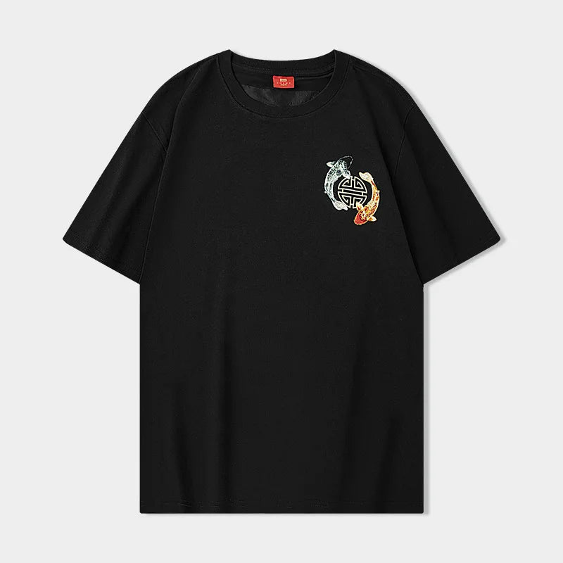 Koi Embroidered T-Shirt