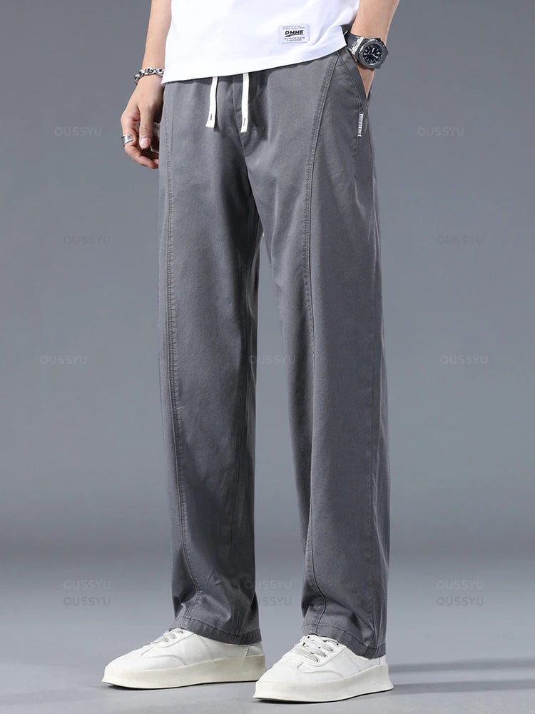 Men's Lyocell Wide Leg Casual Trousers | Lightweight Summer Pants M–5XL
