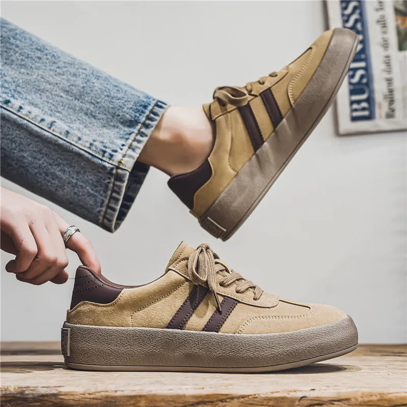 Men's Casual Platform Sneakers - Sports Skateboard Running Shoes