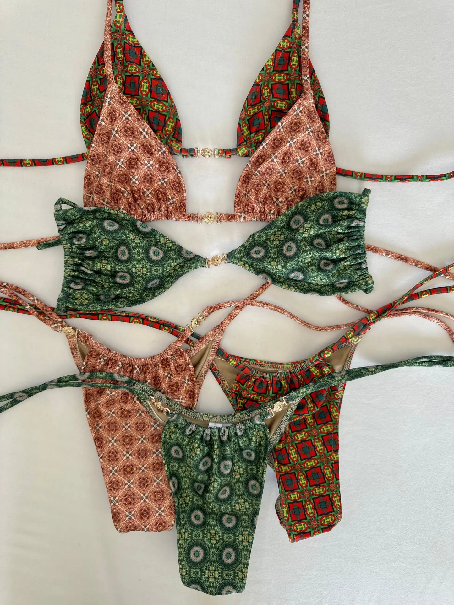 Women's Thin Strap Bandage Bikini Set - Beach Vacation Swimwear