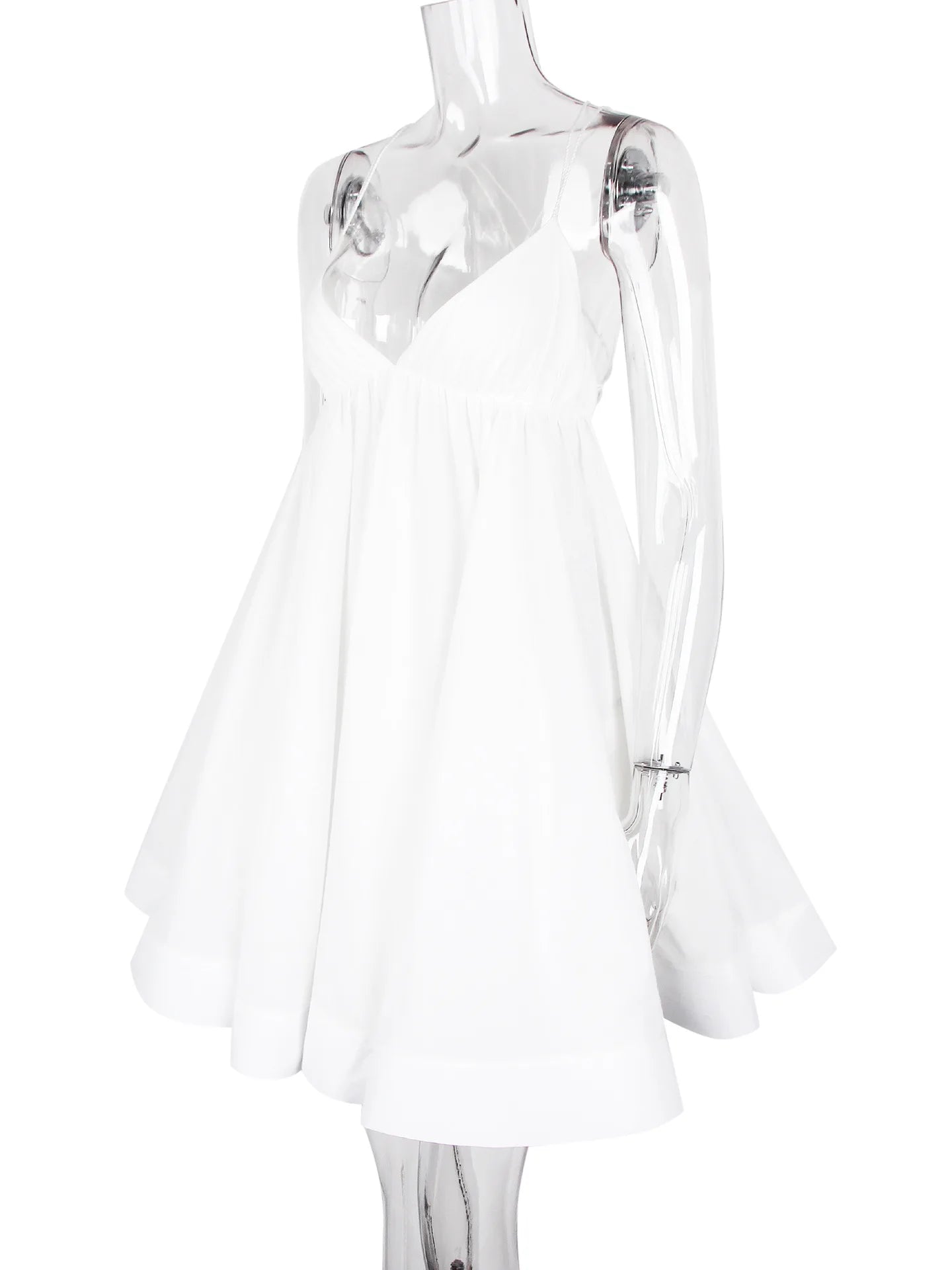 Women's A-Line Backless Mini Dress - V-Neck Bandage Summer Beachwear