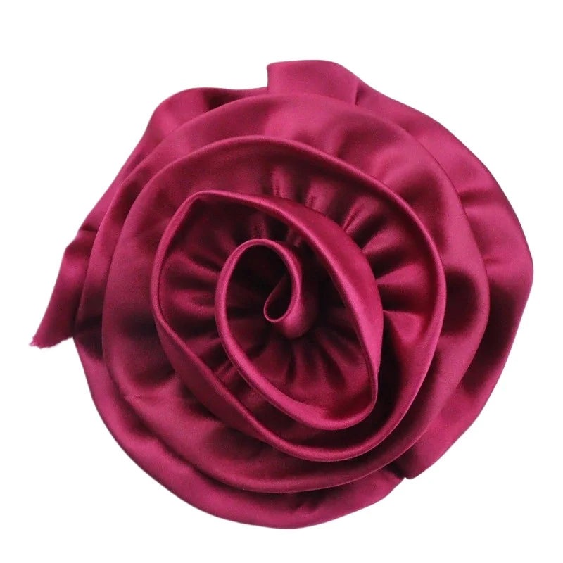 Large Retro Fabric Flower Brooch - 15cm Statement Corsage for Women