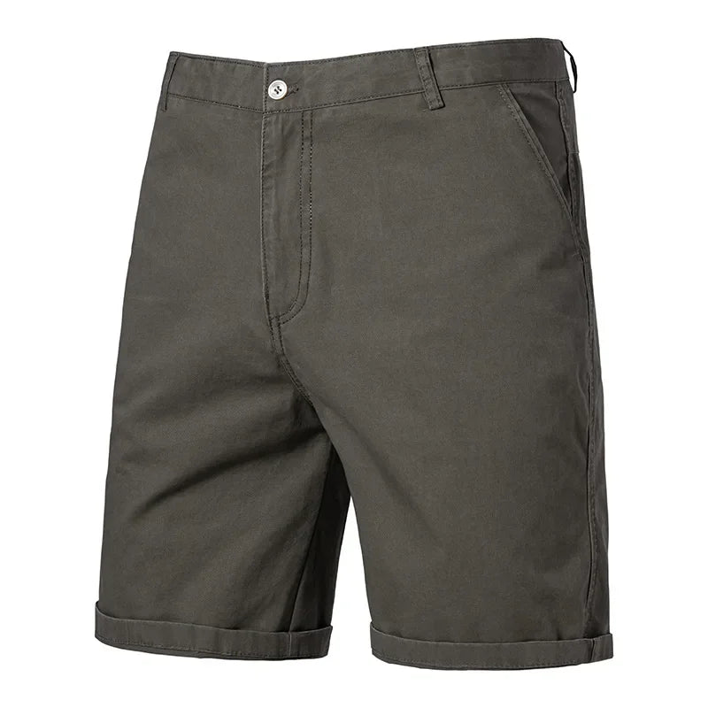 Men's Cotton Casual Shorts - Smart Casual Knee Length Trousers