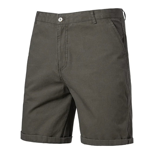 Men's Cotton Casual Shorts - Smart Casual Knee Length Trousers
