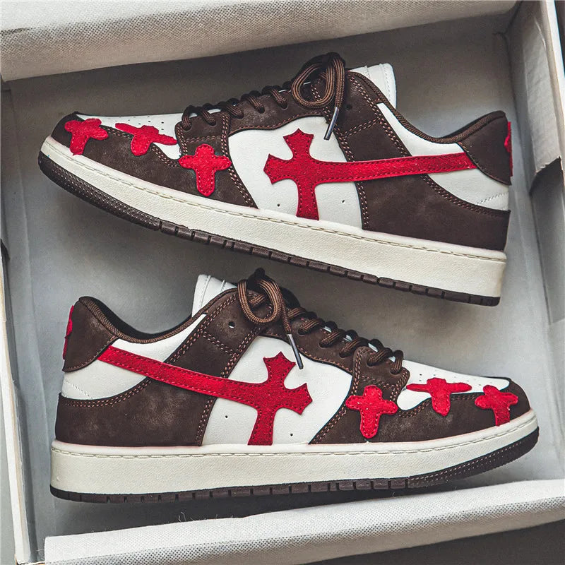 Men's Cross-Design Sneakers - Running & Basketball Trainers