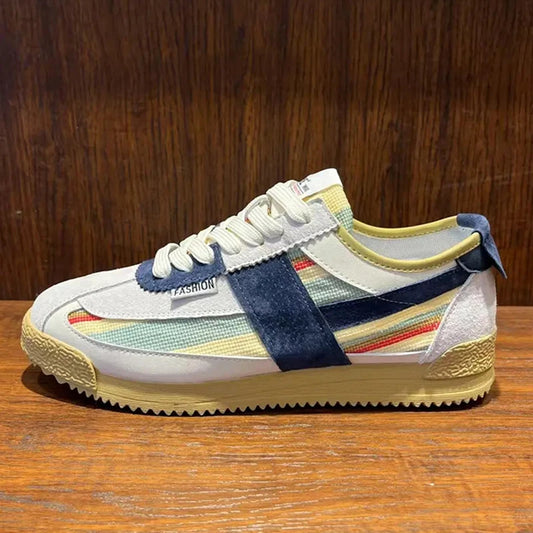 Men's Platform Casual Sneakers - Lace-Up Sports Running Shoes