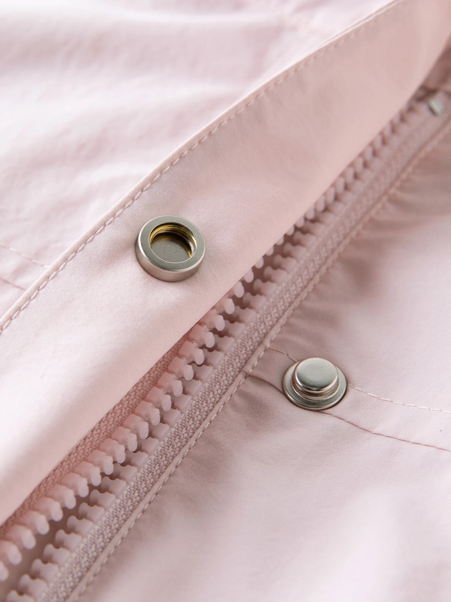 Pink Cropped Jacket - Relaxed Fit Drawstring Hem Windbreaker