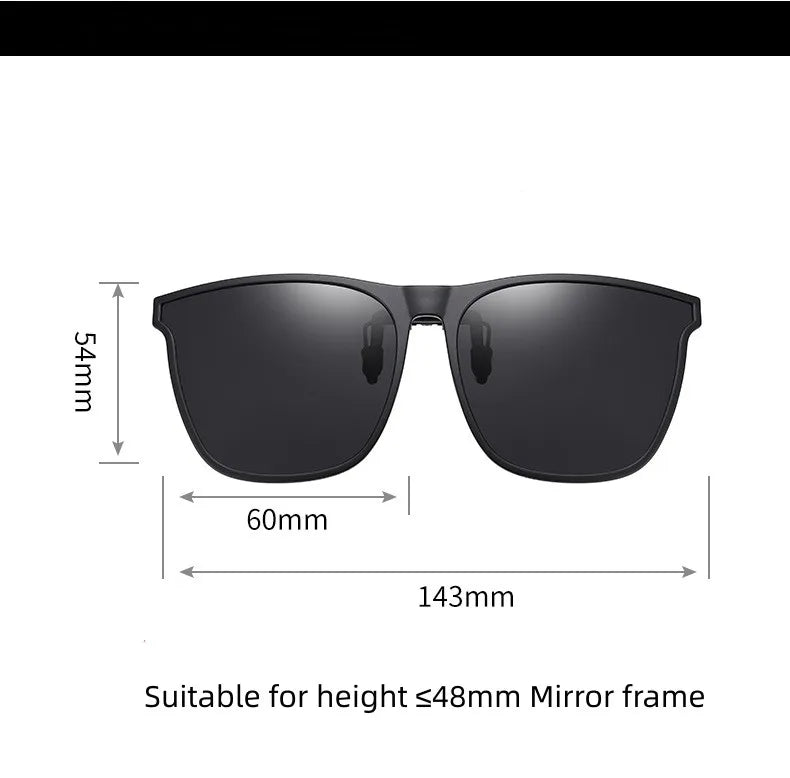 Unisex Polarized Clip Sunglasses