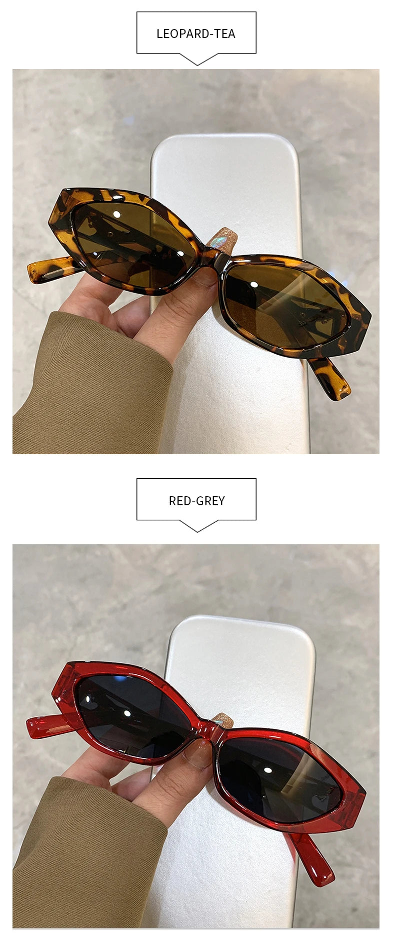Unisex Small Oval Frame Sunglasses UV400