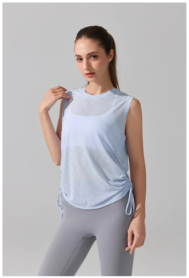 Women's Summer Gym T-Shirt - Breathable Quick Dry Fitness Tank Top