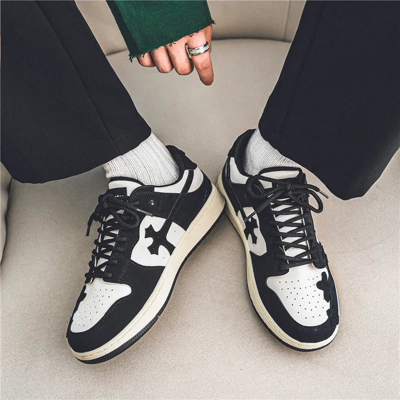 Men's Cross-Design Sneakers - Running & Basketball Trainers